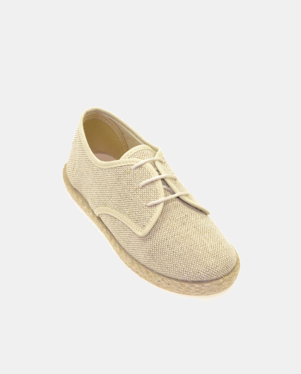 Zapatos de bebé niño en lino con yute - Chuches - Beige Beige-1