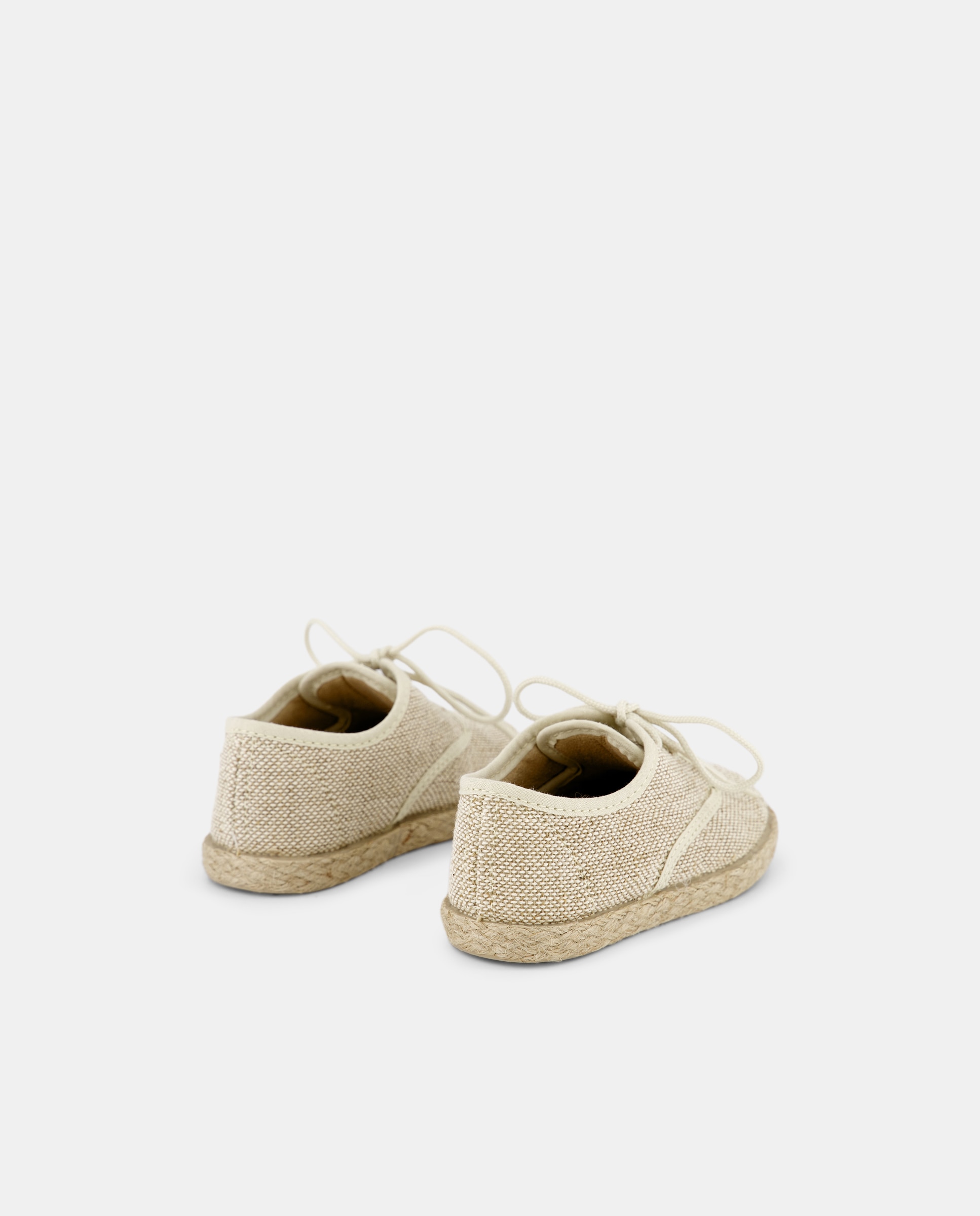 Zapatos de bebé niño en lino con yute - Chuches - Beige Beige-3