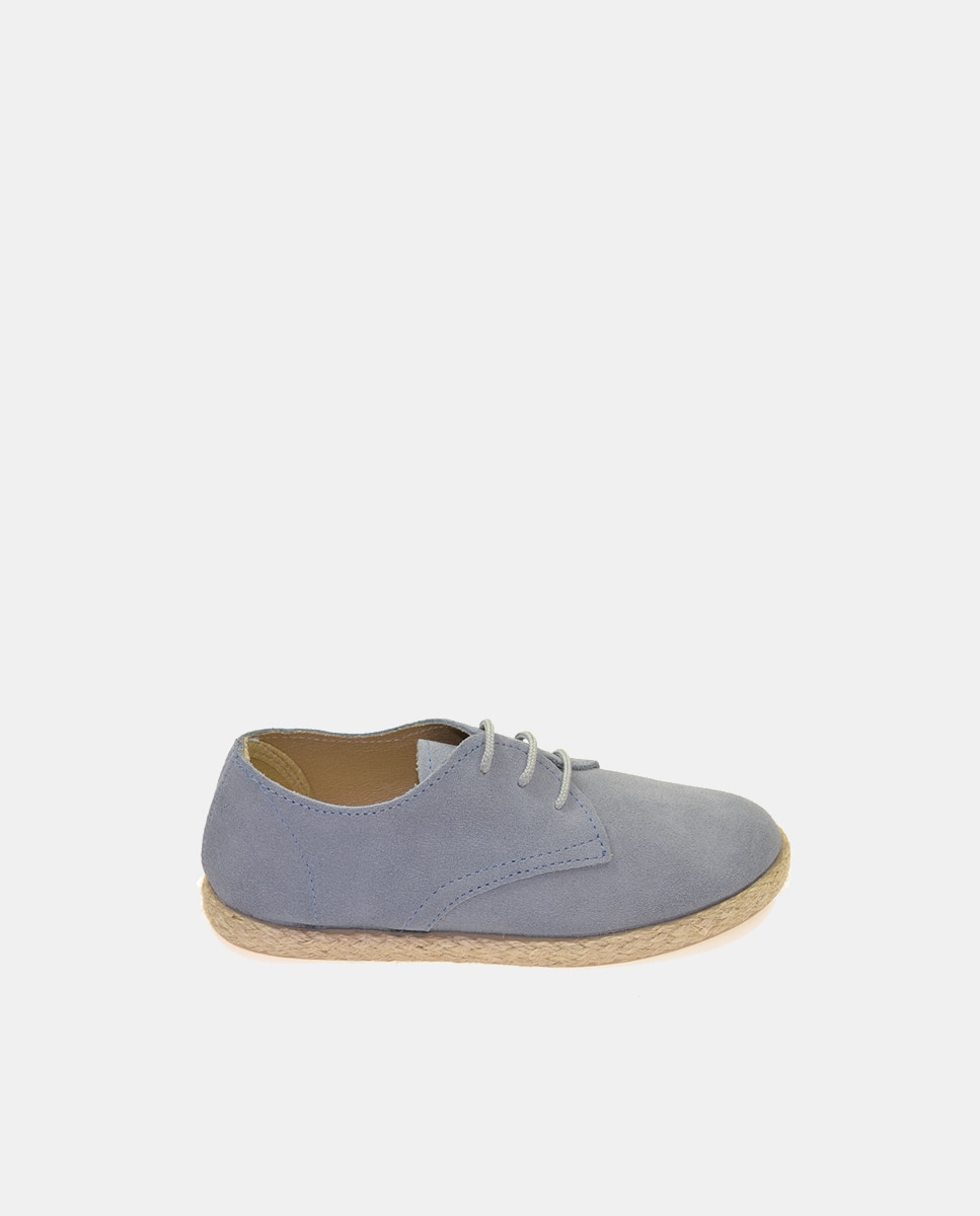 Sapatos de Bebé em Croute com Juta Chuches Azul-claro-1
