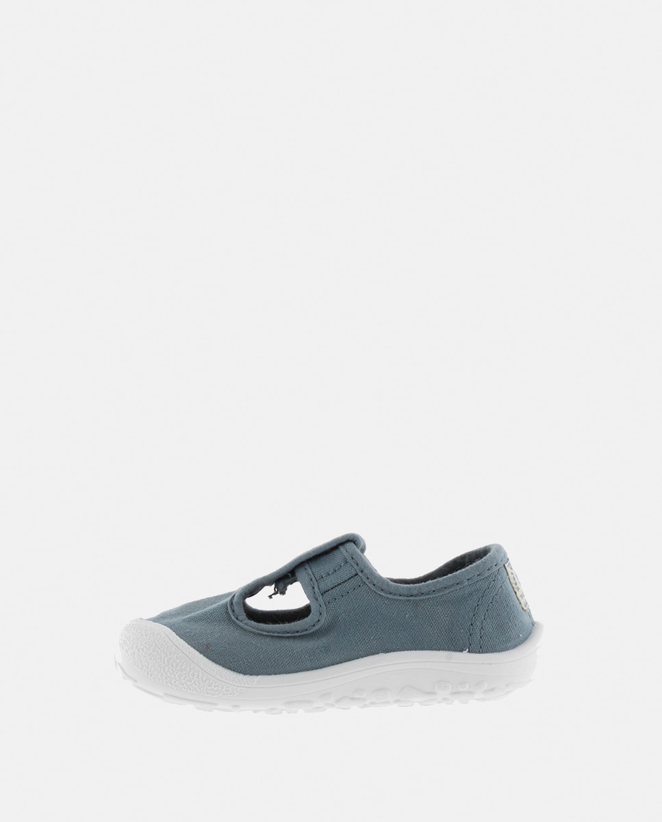 Imagen 3 de Sandalias de niños barefoot de lona DREC con cierre adherente - Victoria - Azul Azul