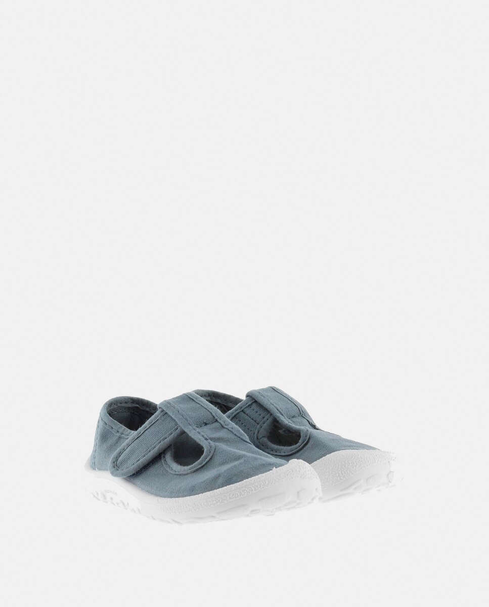 Imagen 5 de Sandalias de niños barefoot de lona DREC con cierre adherente - Victoria - Azul Azul