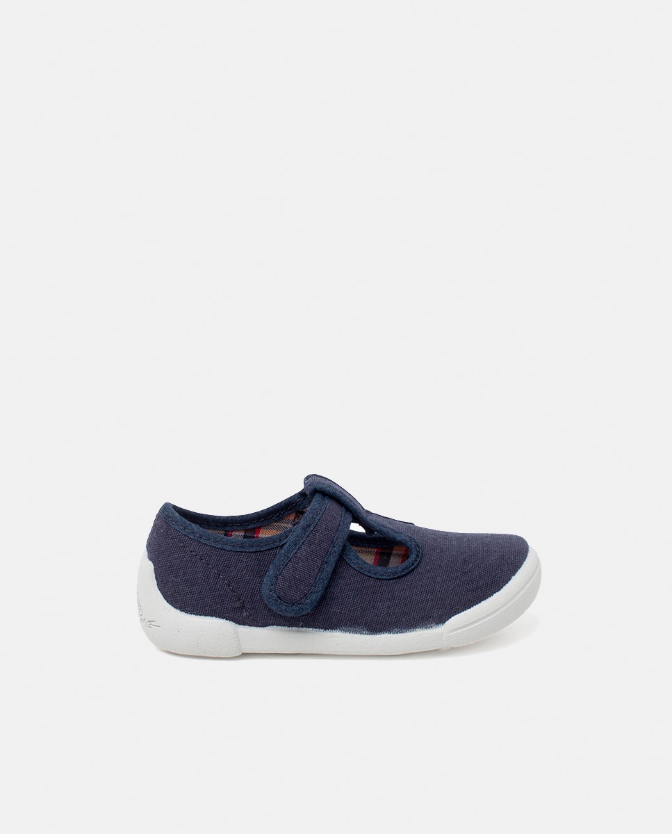 Imagem 0 de Sapatos de Presilha Tipo Barefoot com Tira Aderente - Azul-Escuro