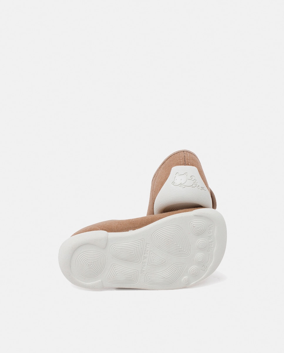 Sapatos de Presilha Tipo Barefoot com Tira Aderente - Azul-Escuro Pisamonas Taupe-2