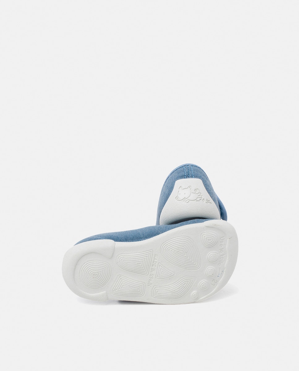 Sapatos de Presilha Tipo Barefoot com Tira Aderente - Azul-Escuro Pisamonas Azul Royal-2