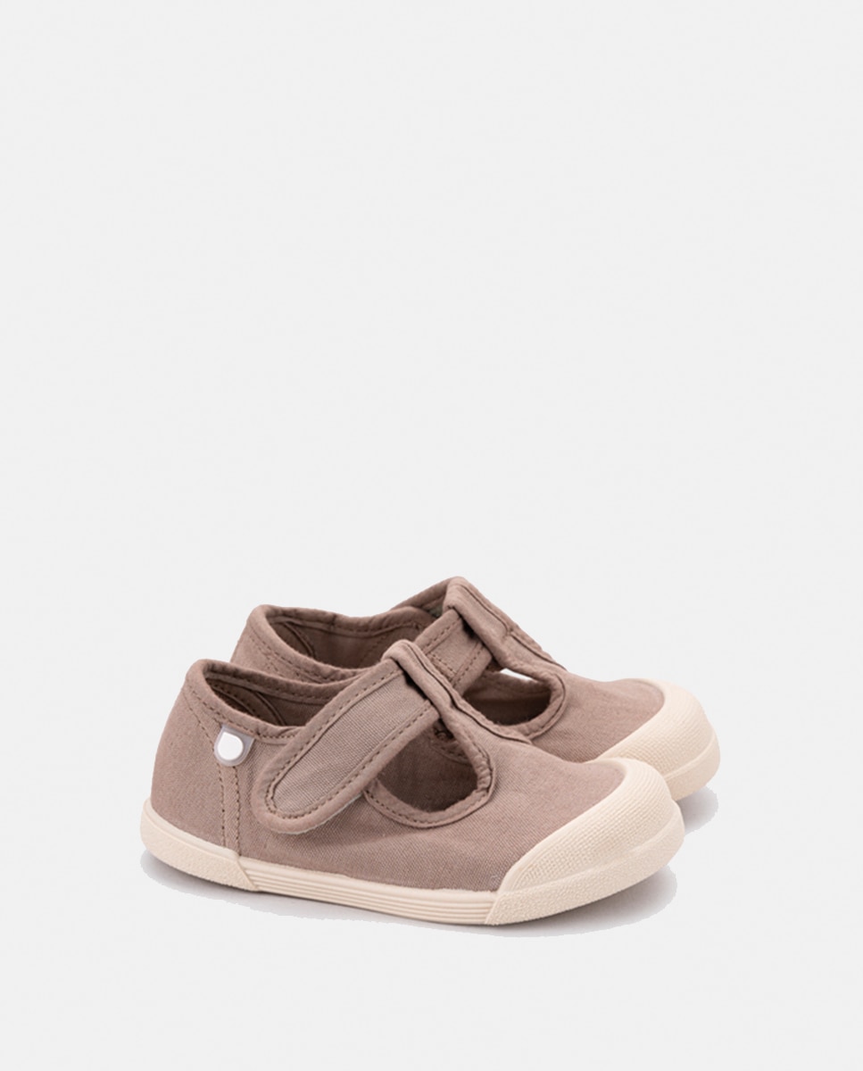 Sapatilhas de Lona Tipo Sapatos de Presilha 100% Algodão de Conceito Barefoot Castanho-chocolate-2