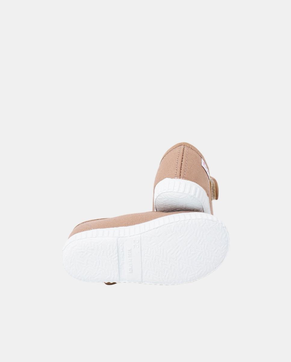Botas de Criança com Fita Adesiva Tipo Sapatilhas - Taupe Pisamonas Taupe-2