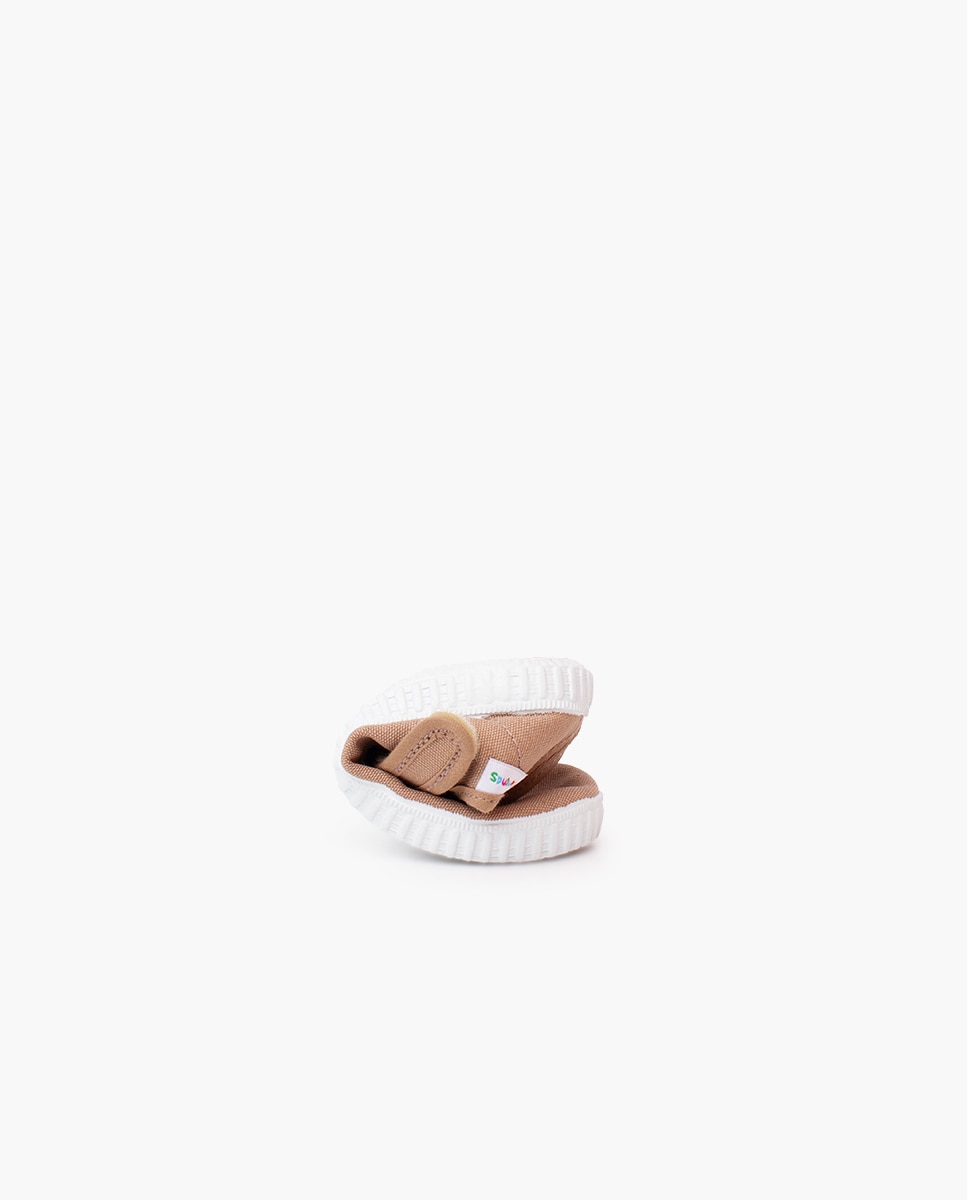 Botas de Criança com Fita Adesiva Tipo Sapatilhas - Taupe Pisamonas Taupe-5