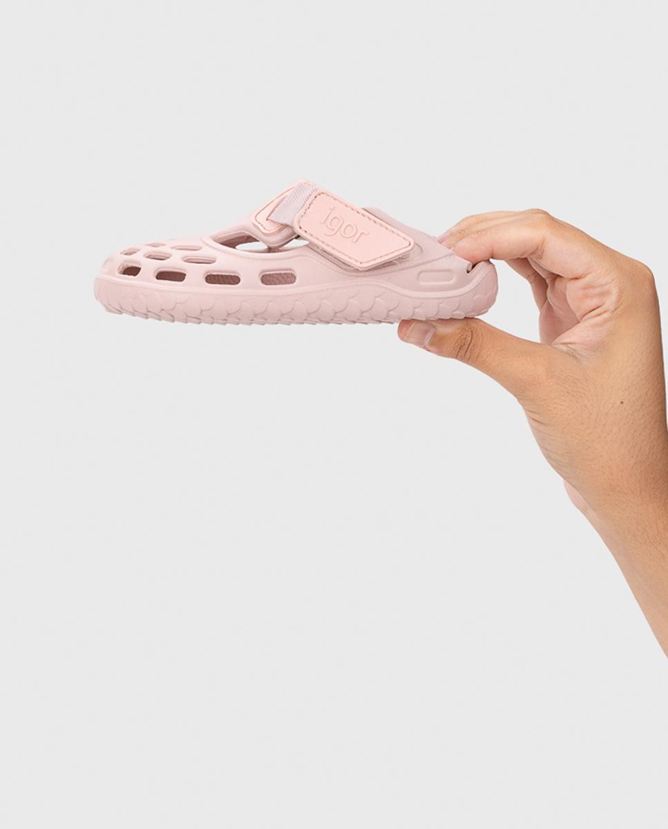 Sandálias Monocolor de E.V.A. Super Ligeira Desenhadas com Conceito Barefoot Medium Rosa pálido-3