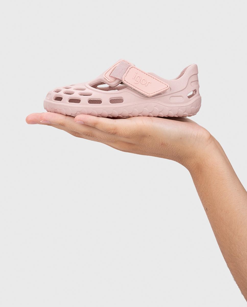Sandálias Monocolor de E.V.A. Super Ligeira Desenhadas com Conceito Barefoot Medium Rosa pálido-8