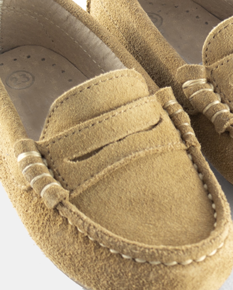 Mocasines de bebé niño en serraje con antifaz - AJJS Estilo - Beige Beige-5