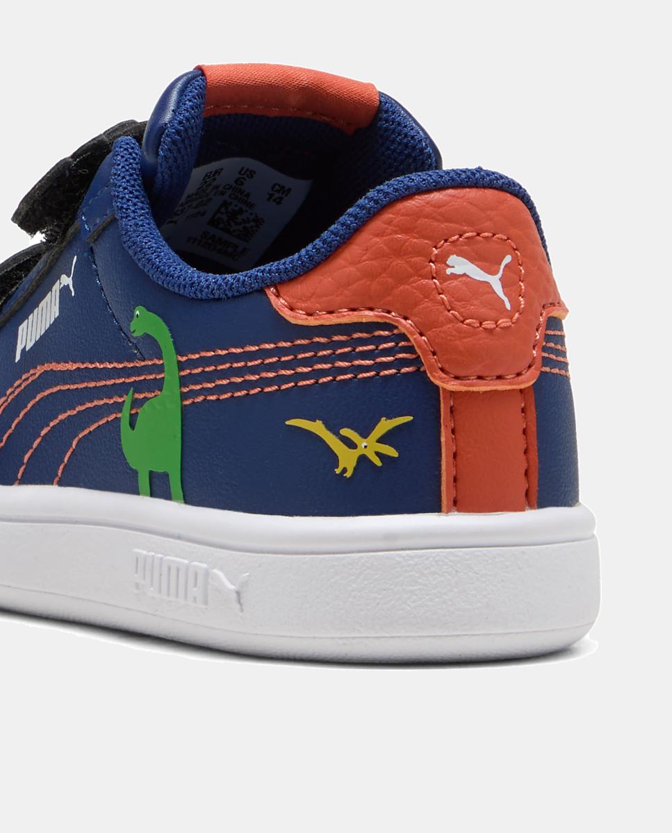 Sapatilhas Infantis Smash 3.0 Dino V Inf Puma Azul-marinho-4