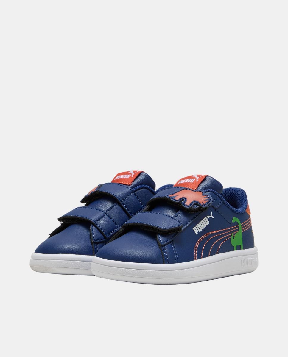 Sapatilhas Infantis Smash 3.0 Dino V Inf Puma Azul-marinho-7