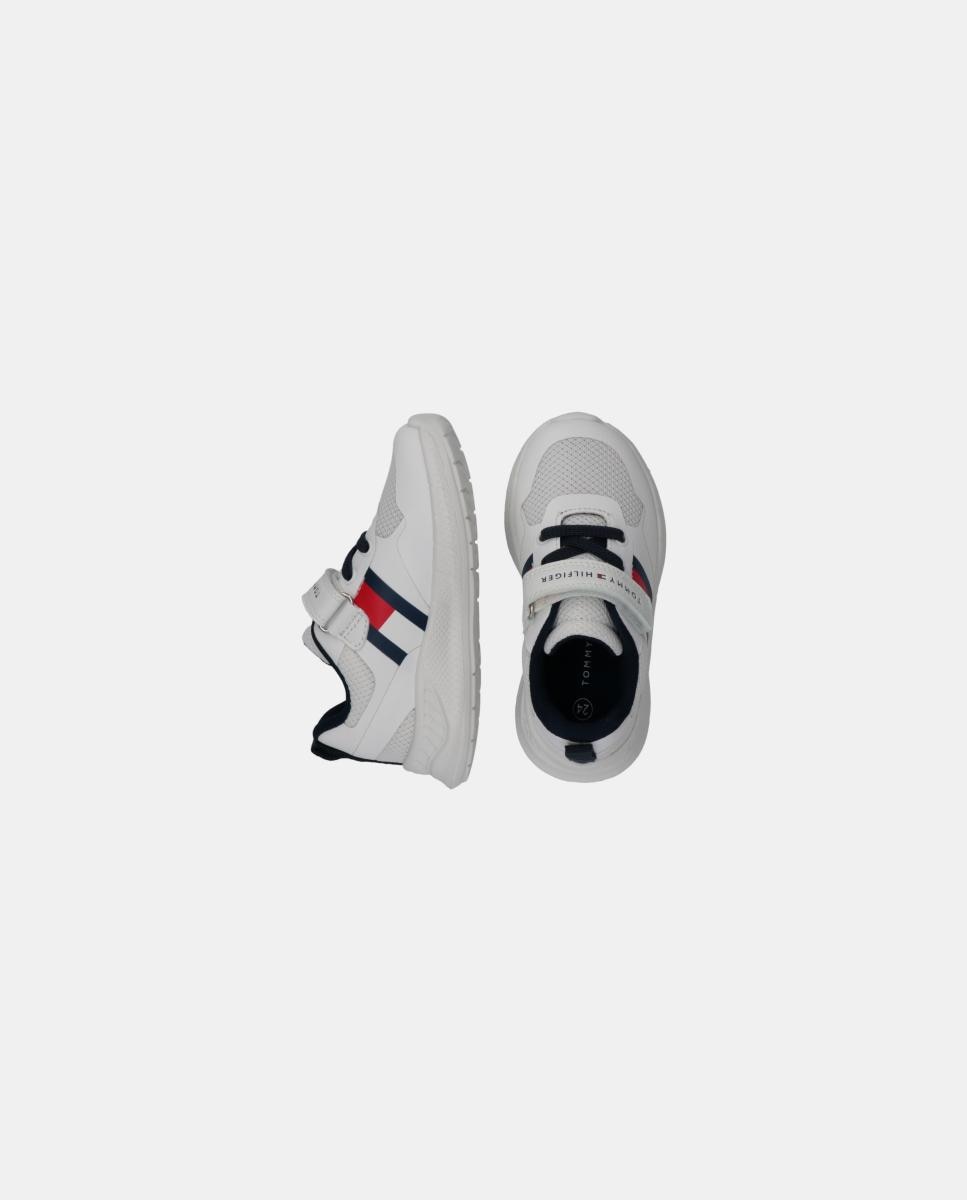 Sapatilhas com Elásticos-Velcro da Marca Tommy Hilfiger Branco-3