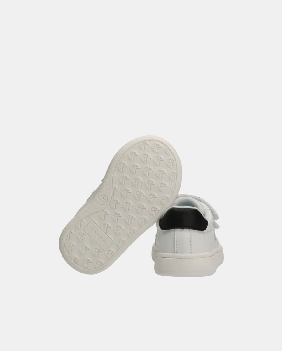 Sapatilhas Básicas com Velcros Branco-4