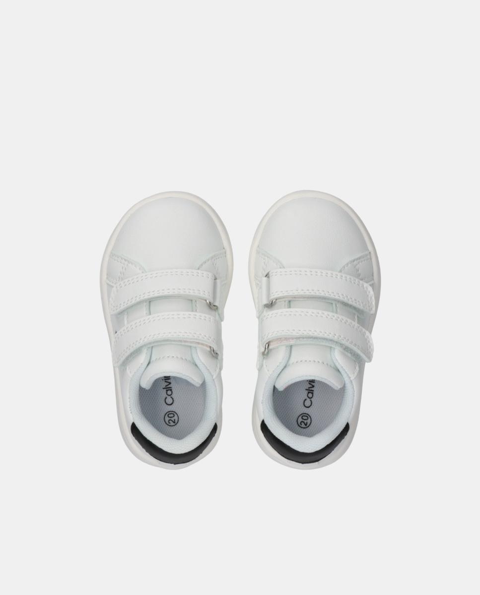 Sapatilhas Básicas com Velcros Branco-5
