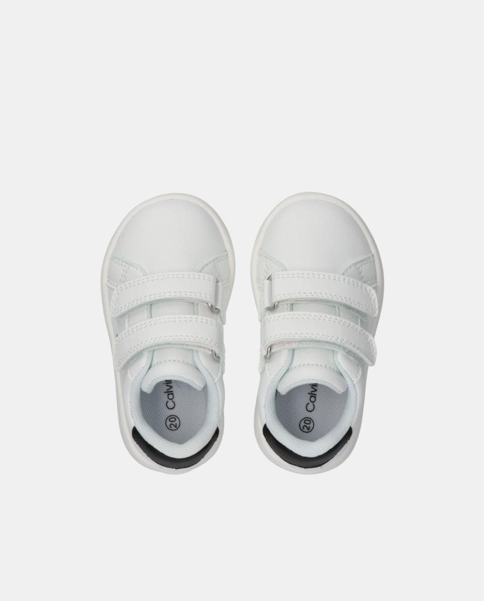 Sapatilhas Básicas com Velcros Branco-5