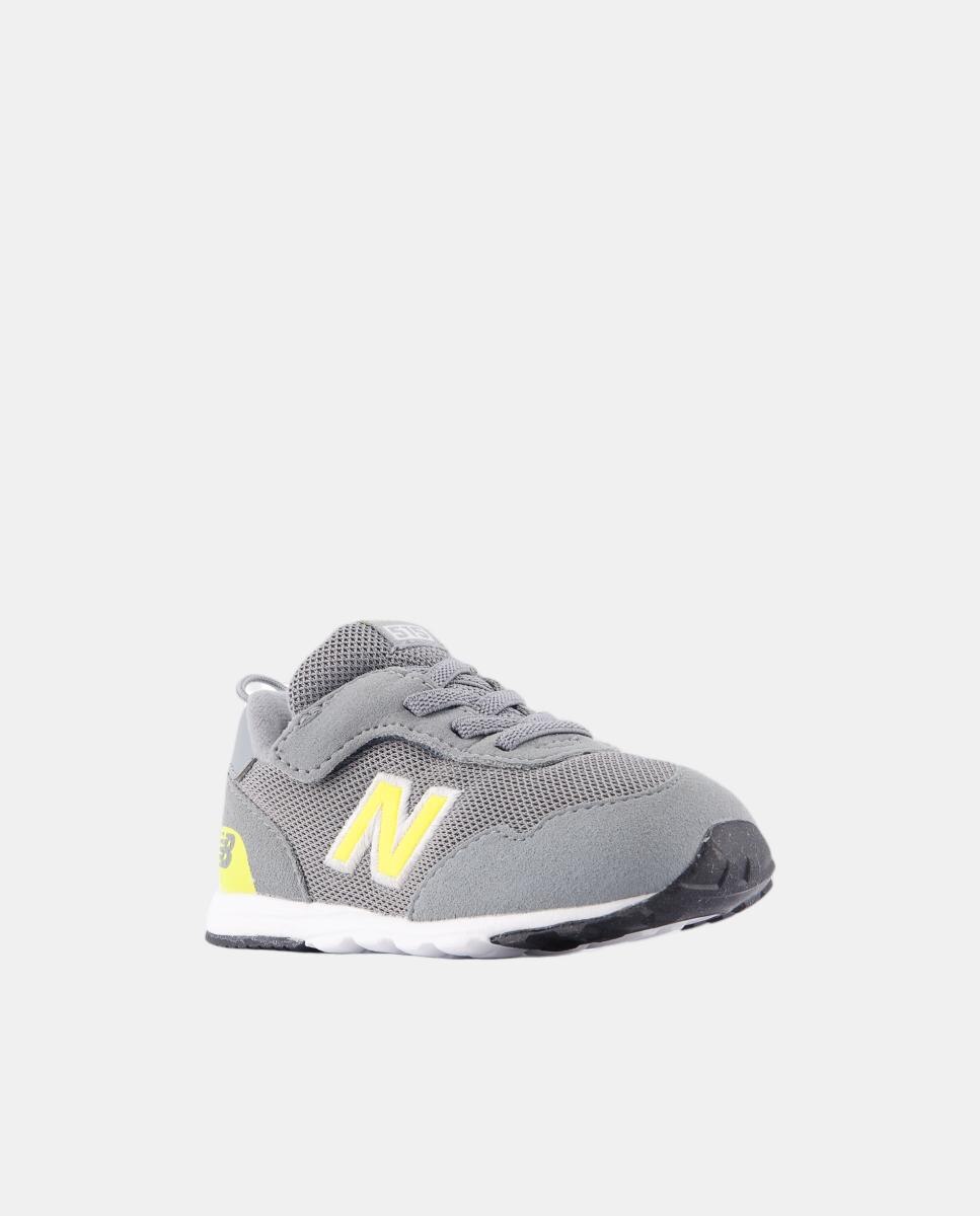 Sapatilhas Casual Infantis 515 Hook & Loop de Velcro Cinzento-4