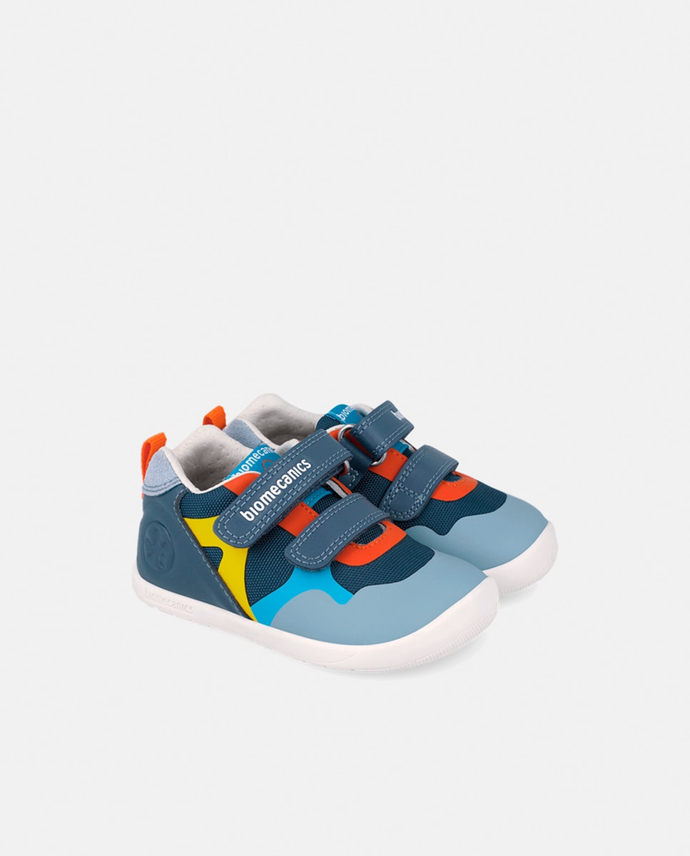 Sapatilhas em Têxtil com Velcro Duplo Multicolor-2