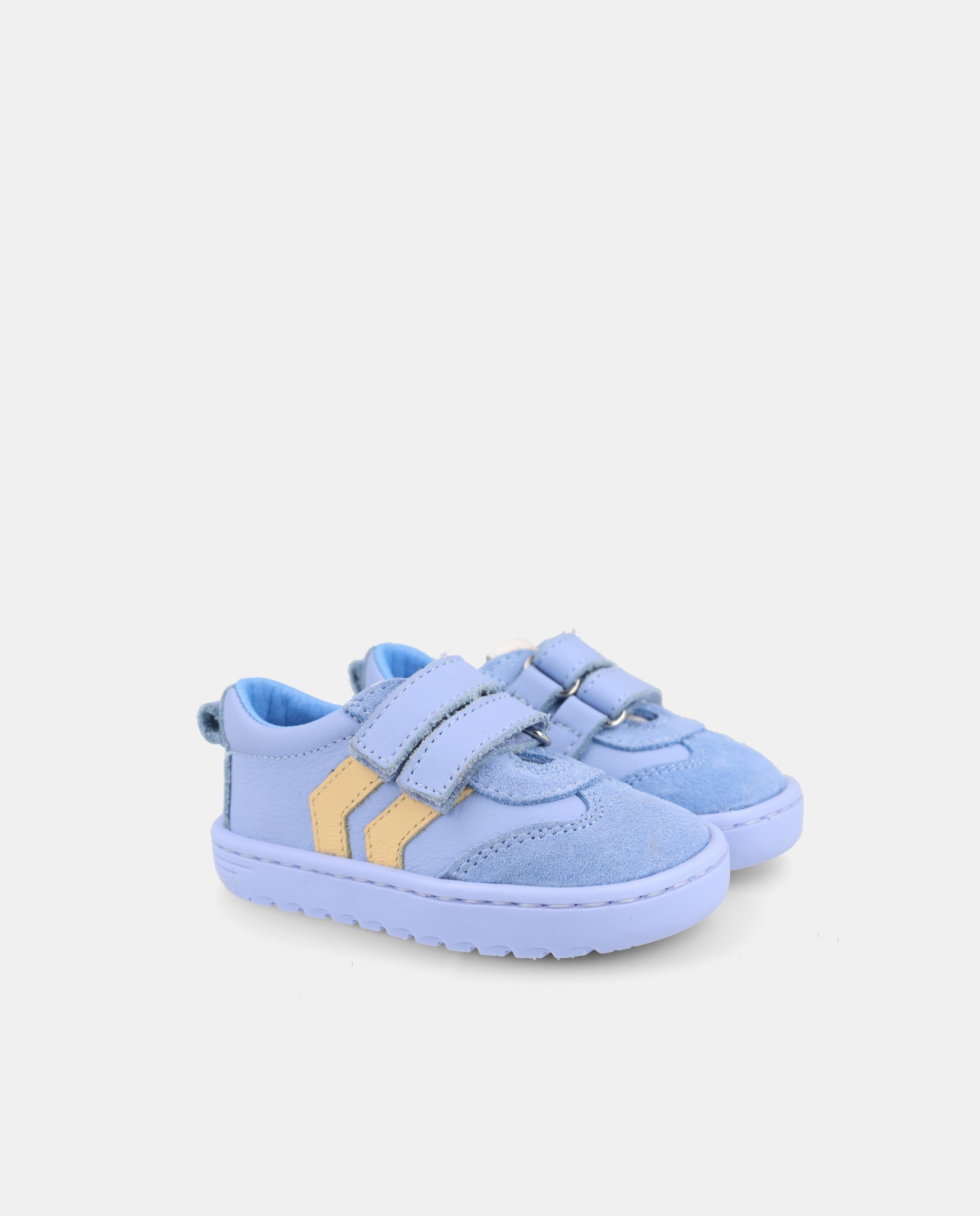 Sapatilhas de Bebé com Atacadores Elásticos e Fecho de Velcro Blanditos Azul-claro-4