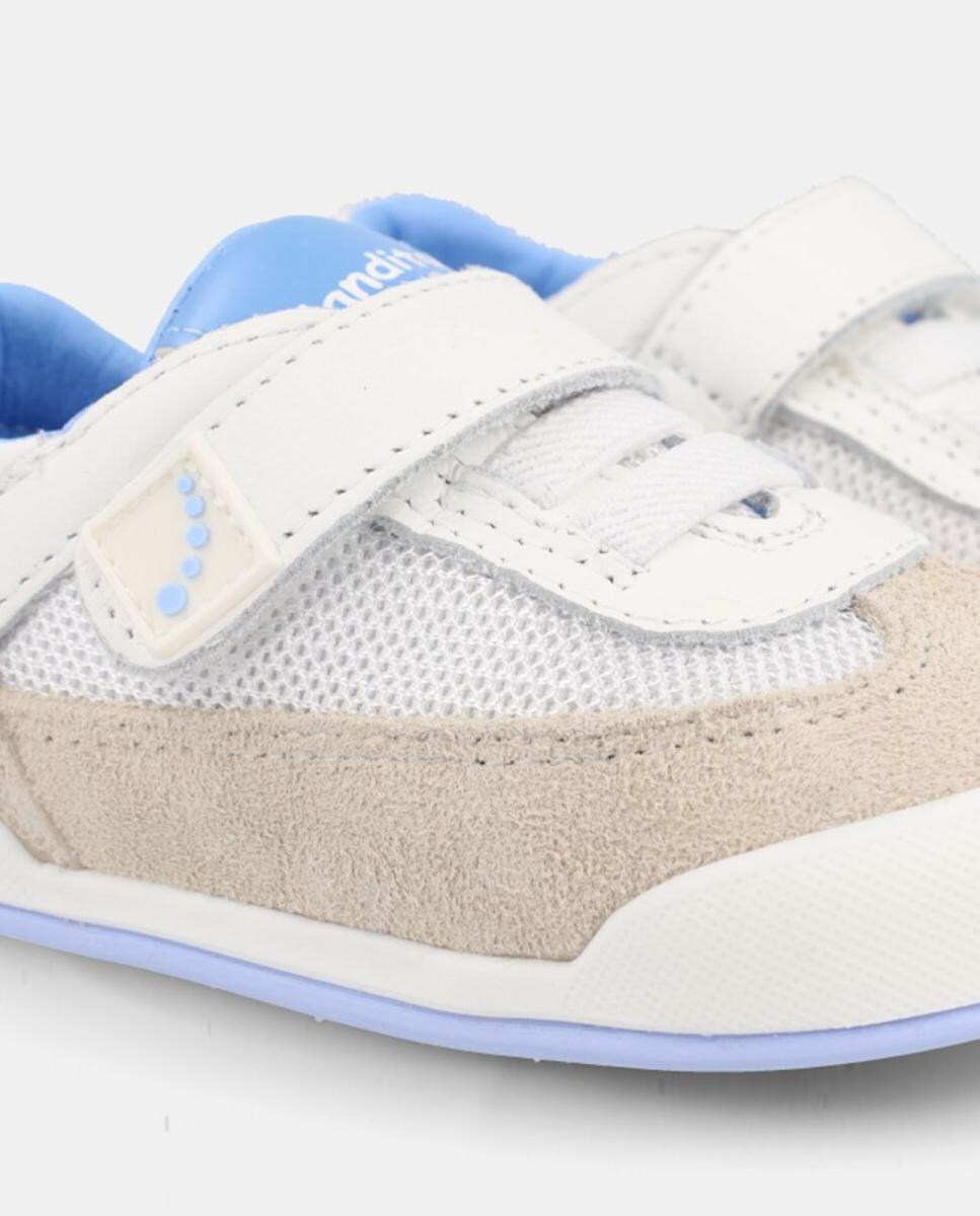 Sapatilhas de Bebé com Fecho Aderente Branco-3