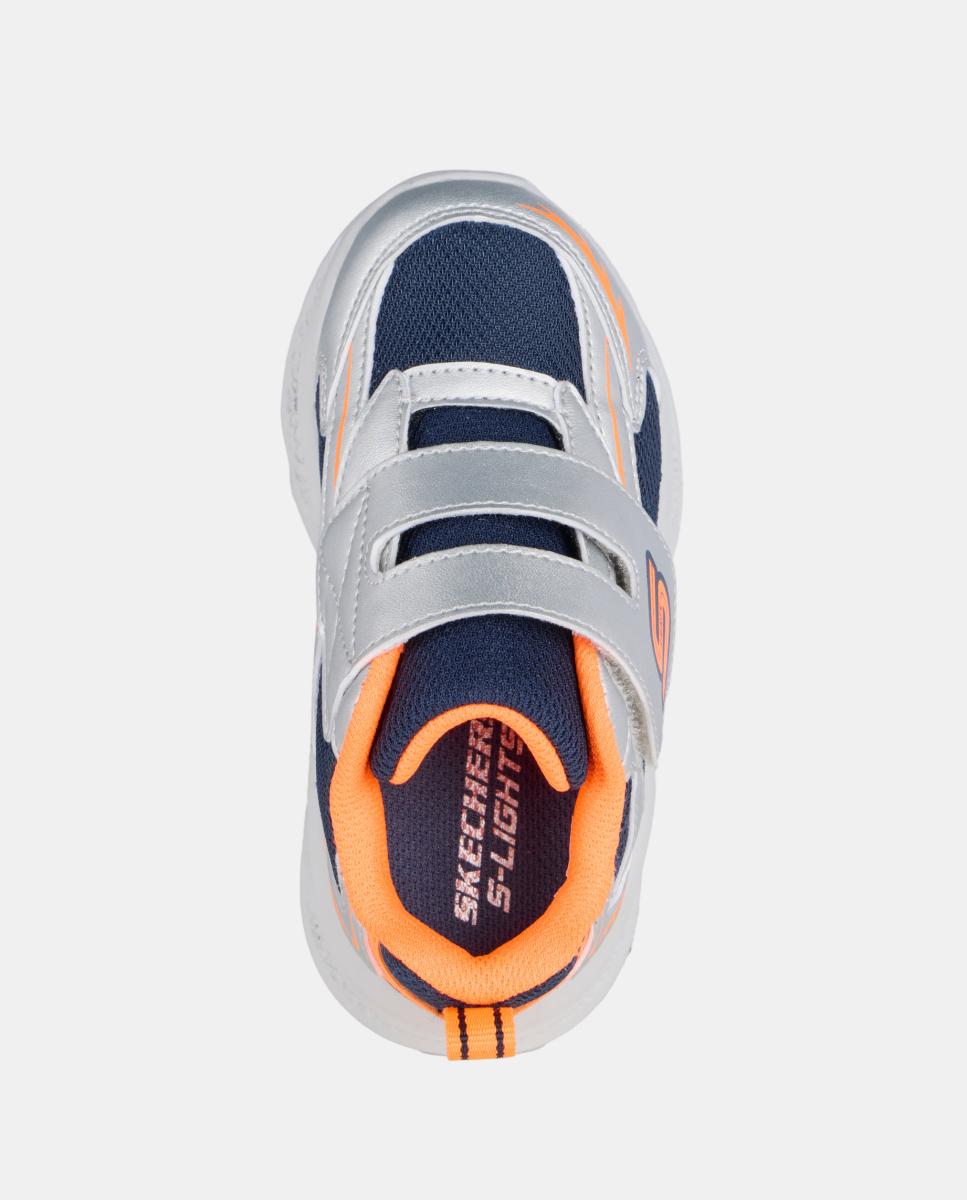 Sapatilhas com Luzes e Velcro Duplo Skechers Azul-marinho-3