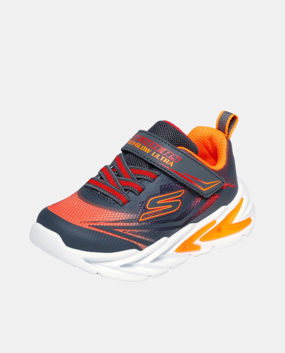 Sapatilhas com Luzes Flex Laranja-telha-2