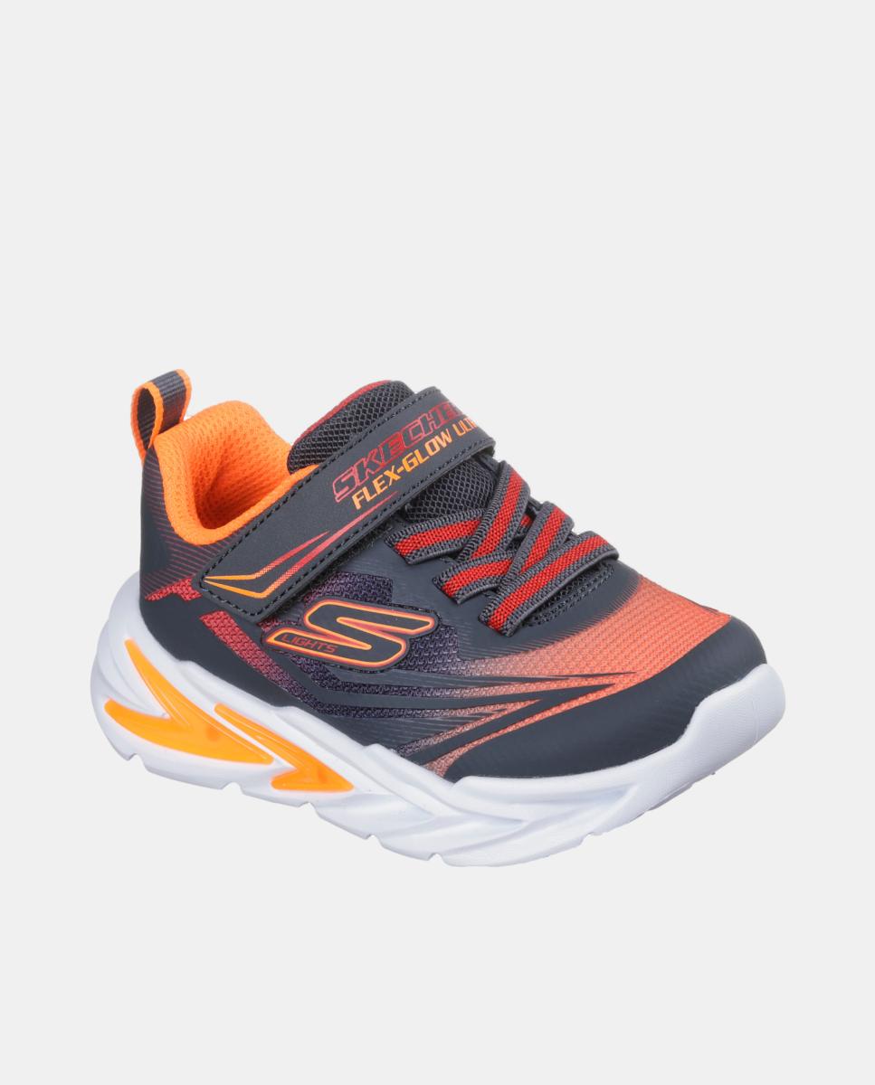 Sapatilhas com Luzes Flex Laranja-telha-3