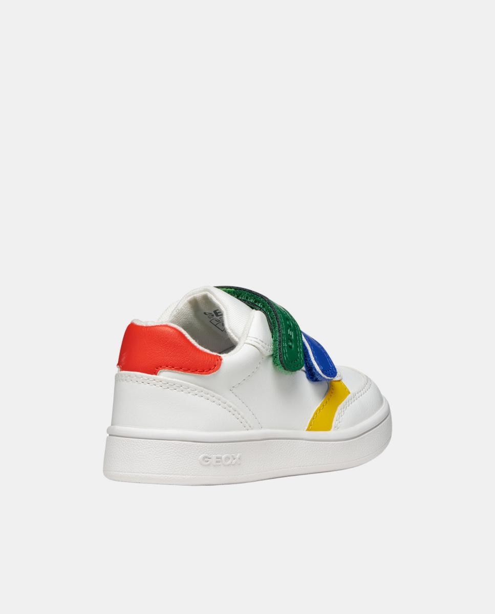 Sapatilhas Transpiráveis de Inspiração Desportiva de Bebé Geox Branco-4