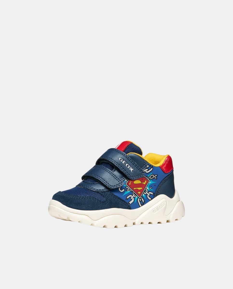 Sapatilhas Low Cut Transpiráveis de Bebé Superman Geox Azul-marinho-2