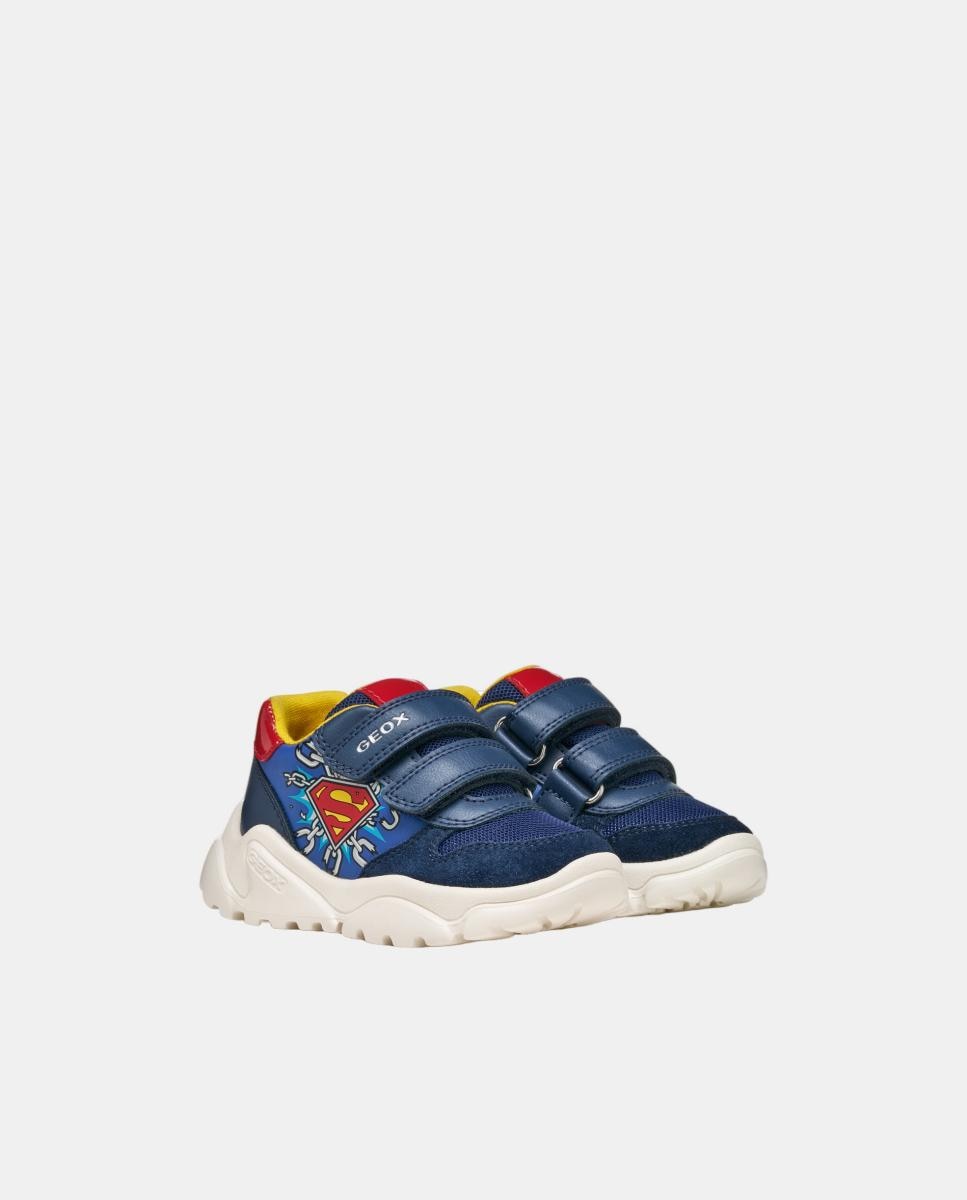 Sapatilhas Low Cut Transpiráveis de Bebé Superman Geox Azul-marinho-3
