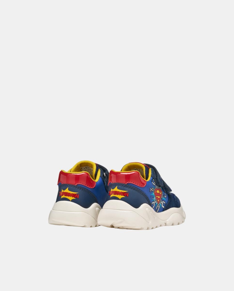 Sapatilhas Low Cut Transpiráveis de Bebé Superman Geox Azul-marinho-4