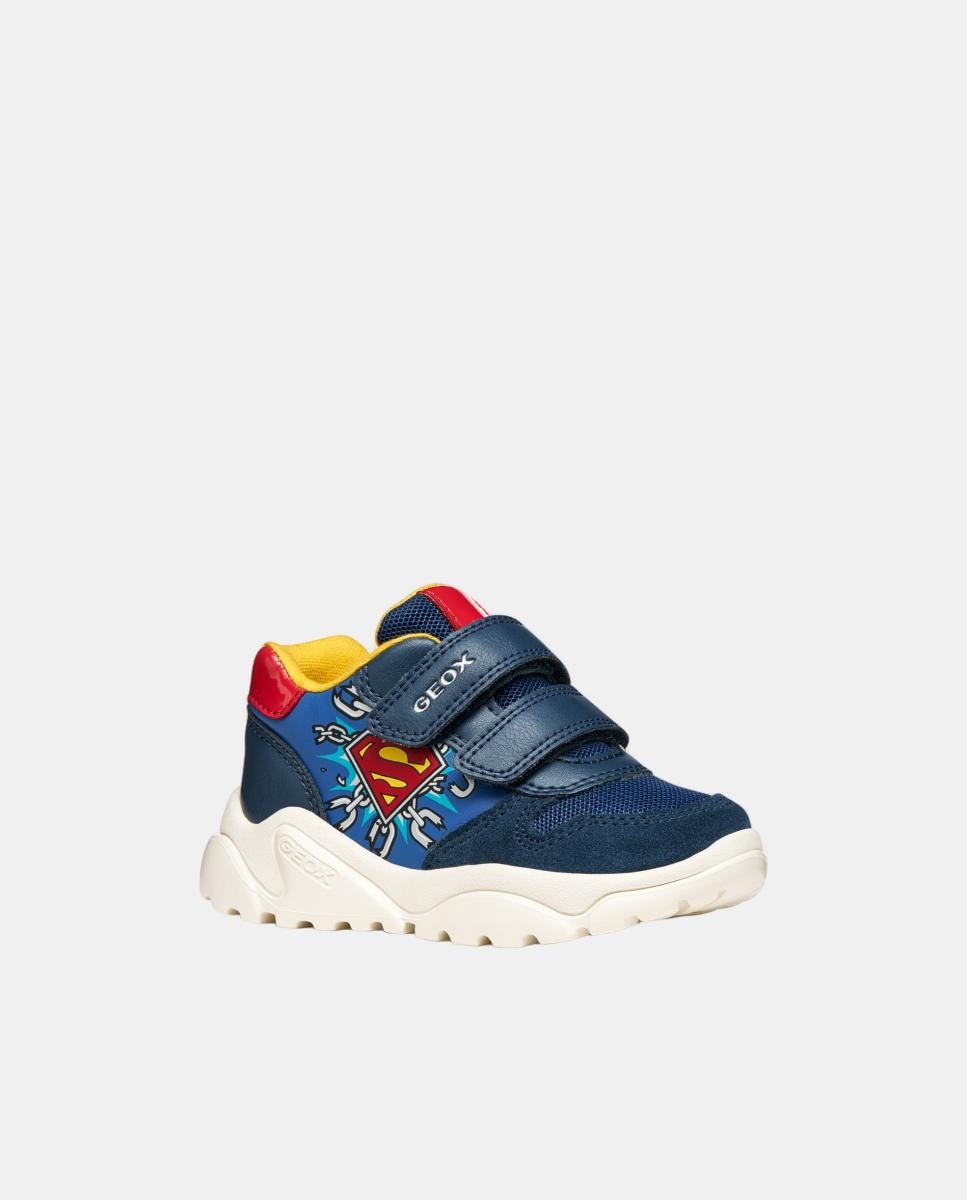 Sapatilhas Low Cut Transpiráveis de Bebé Superman Geox Azul-marinho-5