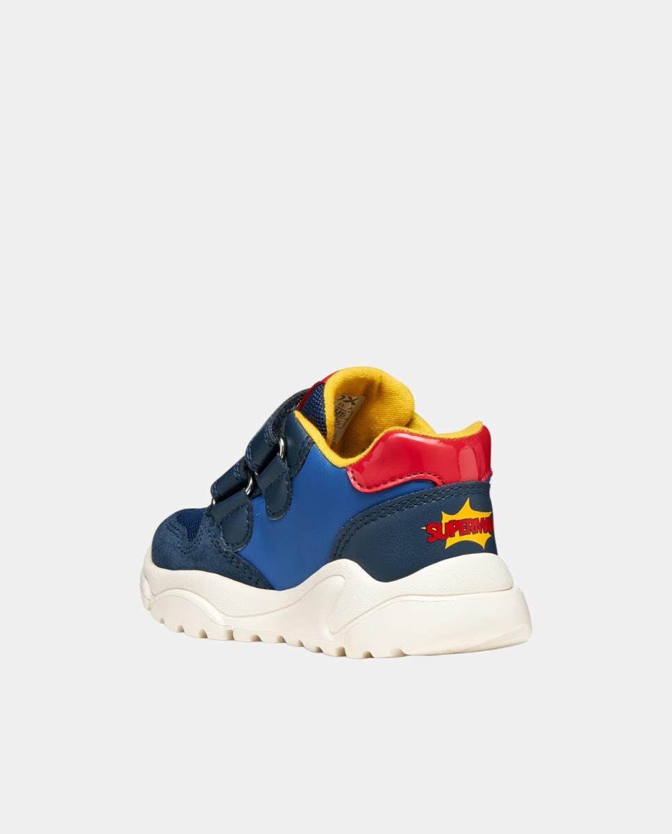 Sapatilhas Low Cut Transpiráveis de Bebé Superman Geox Azul-marinho-6