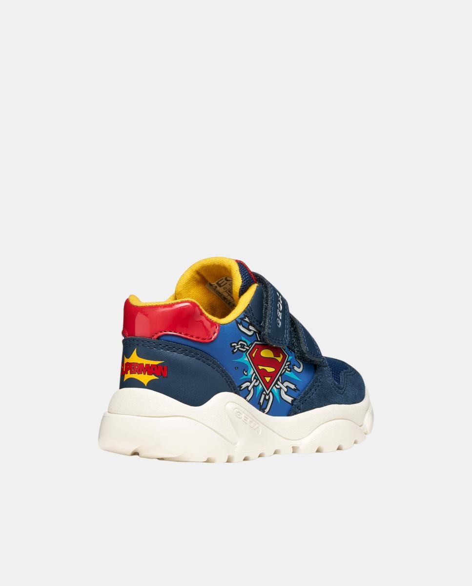 Sapatilhas Low Cut Transpiráveis de Bebé Superman Geox Azul-marinho-7