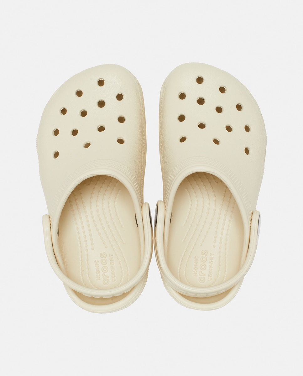 Zuecos de bebés Classic Clog Crocs - Blanco Hueso Blanco Hueso-3