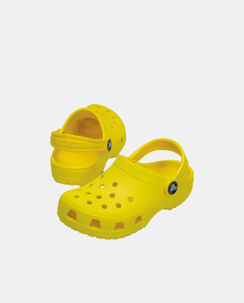 Socas de Bebé Classic Clog Amarelo-7