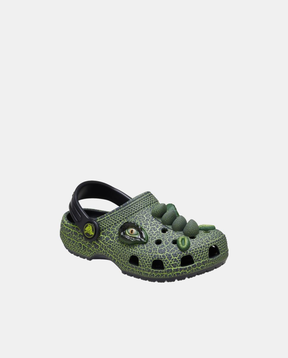 Socas de Bebé Classic IAM Scary Dino Clog Crocs Preto-4
