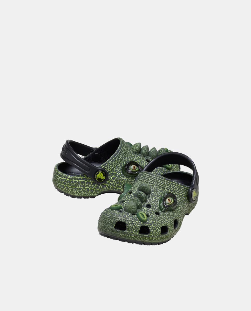 Socas de Bebé Classic IAM Scary Dino Clog Crocs Preto-5