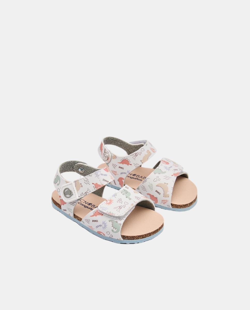 Sandálias Bio Respeitadoras com Estampado de Dinossauros TECNOBABY BY CONGUITOS Multicolor-4