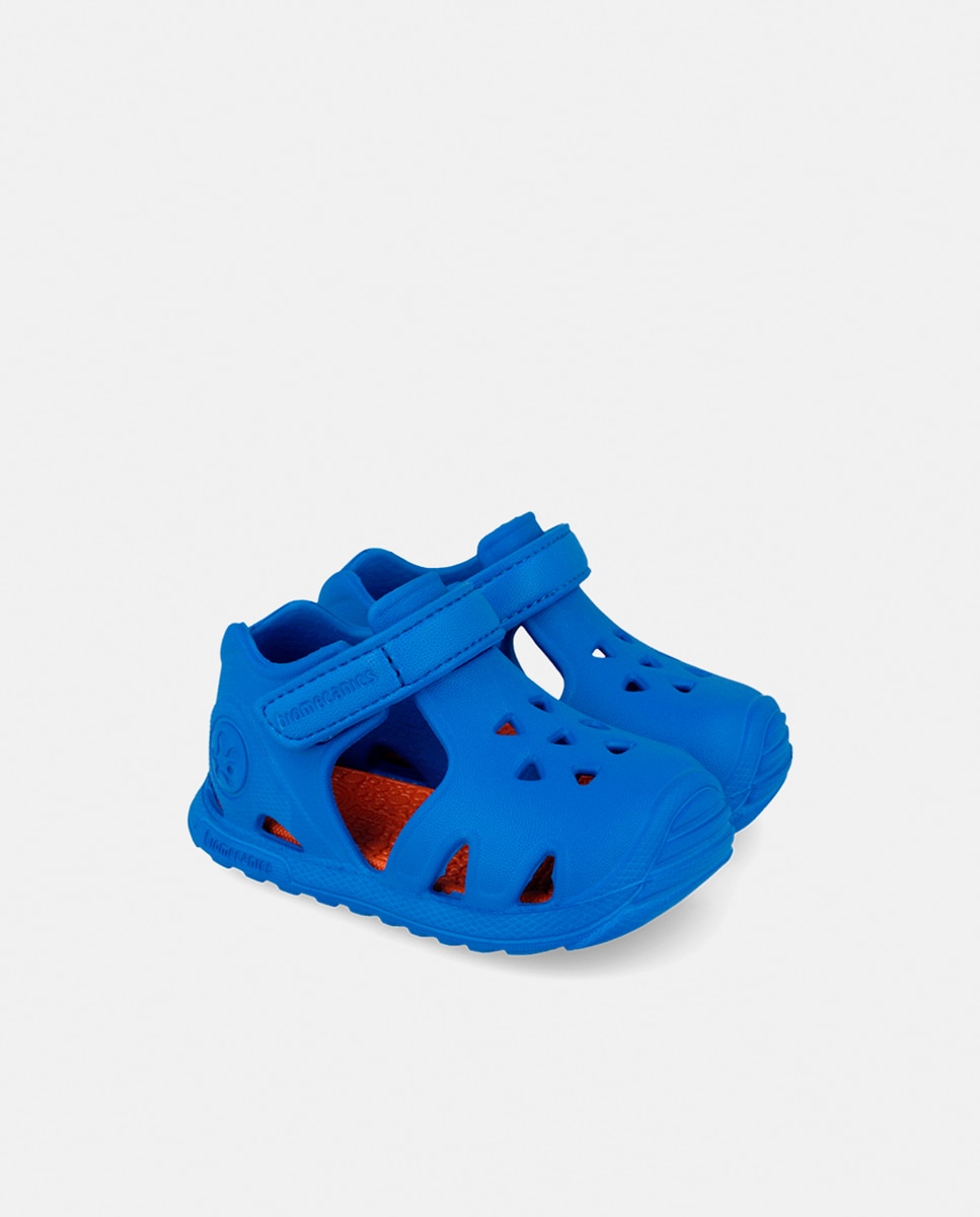 Chinelos de Praia com Velcro Biomecanics Azul Metálico-2