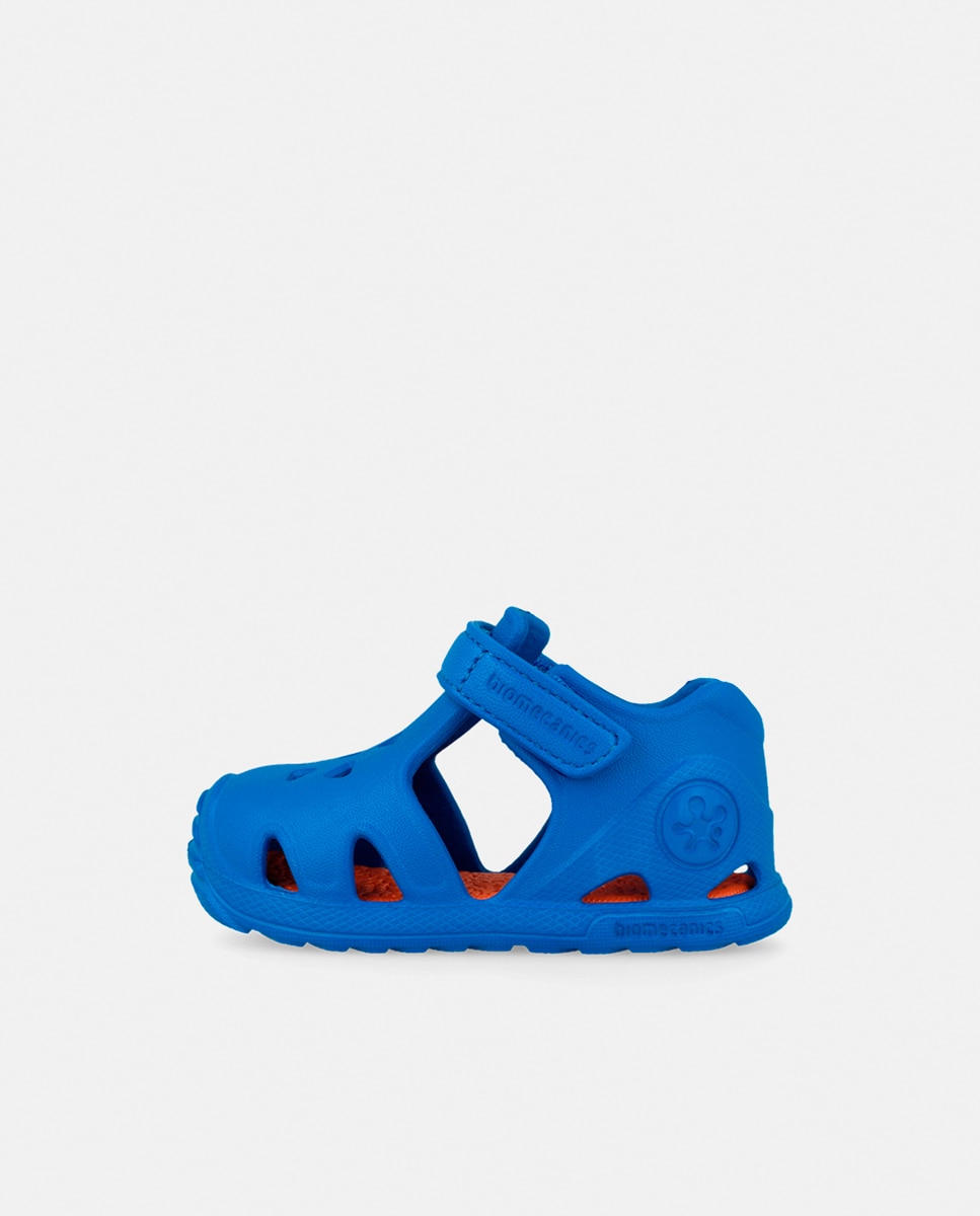Chinelos de Praia com Velcro Biomecanics Azul Metálico-5