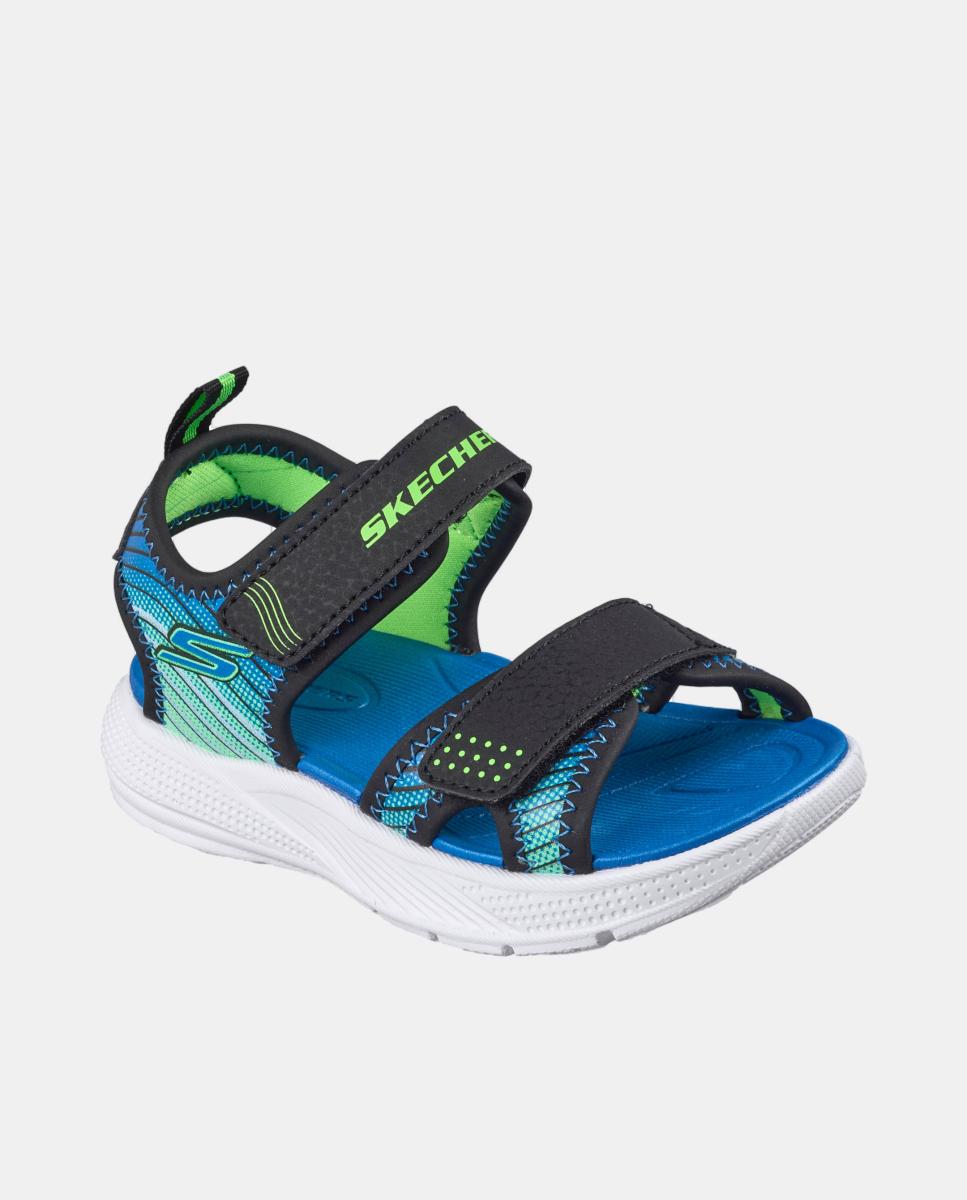 Sandálias Fechadas com Ajuste de Velcro Skechers Azul-marinho-3
