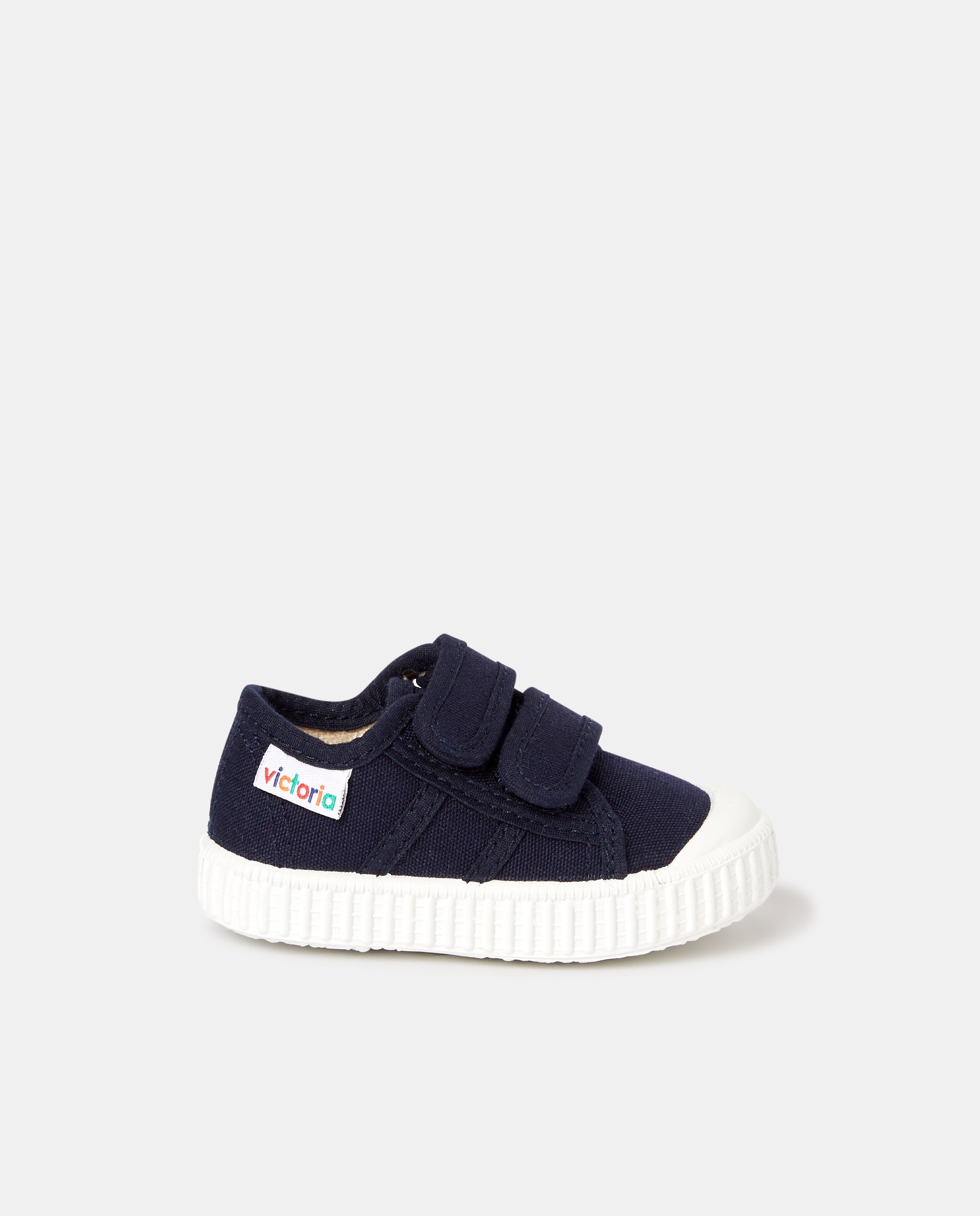 Zapatillas de niños tipo casco bajas en lona con cierre elástico - Victoria - Azul Azul marino-1