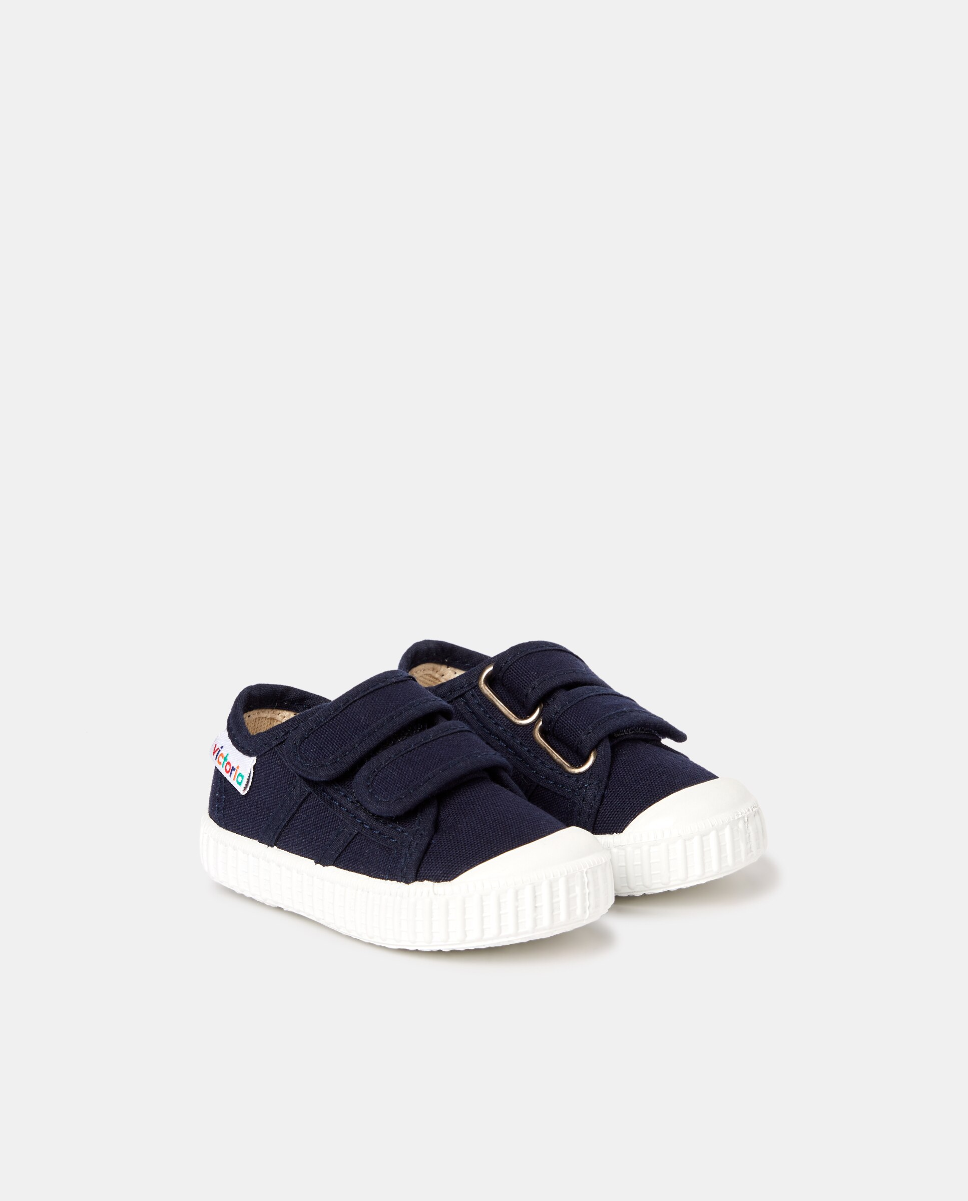 Zapatillas de niños tipo casco bajas en lona con cierre elástico - Victoria - Azul Azul marino-3