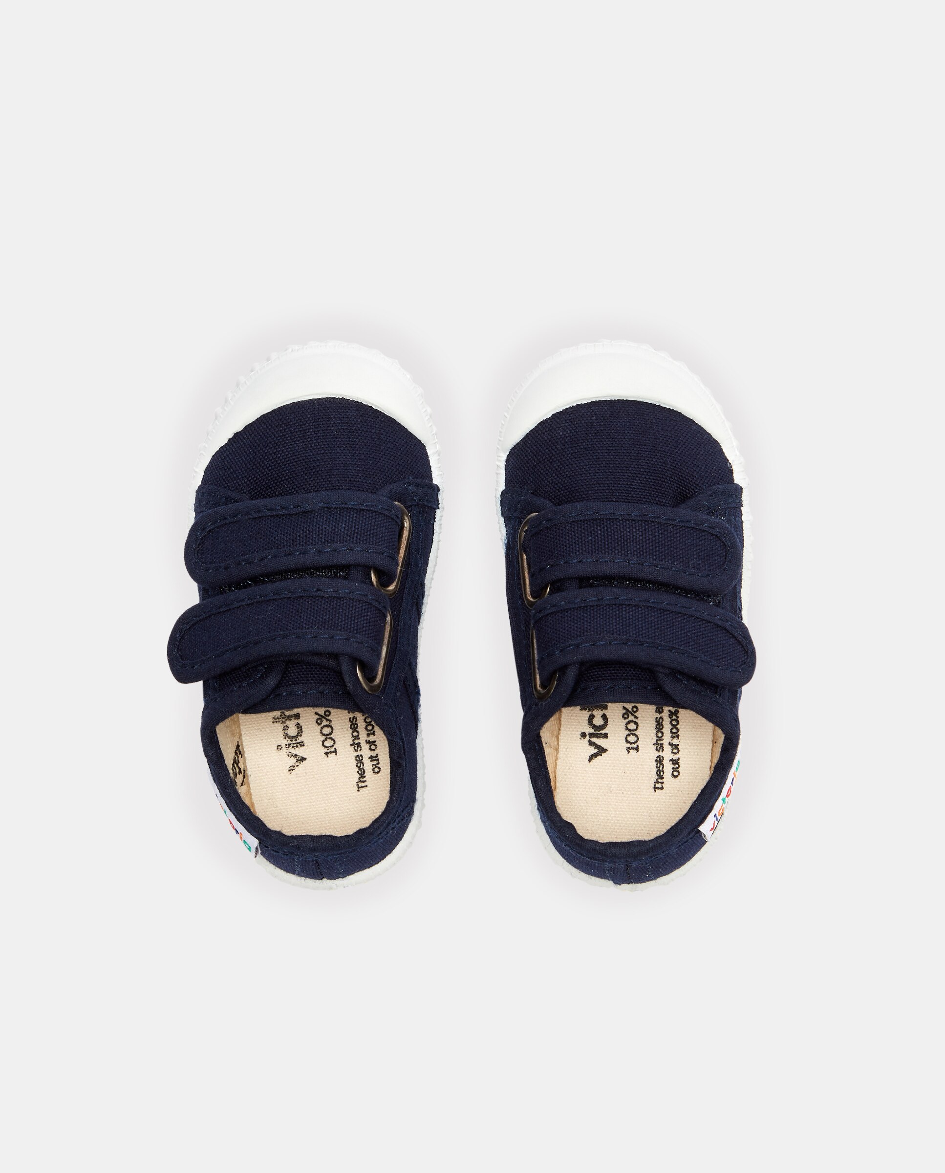 Zapatillas de niños tipo casco bajas en lona con cierre elástico - Victoria - Azul Azul marino-5