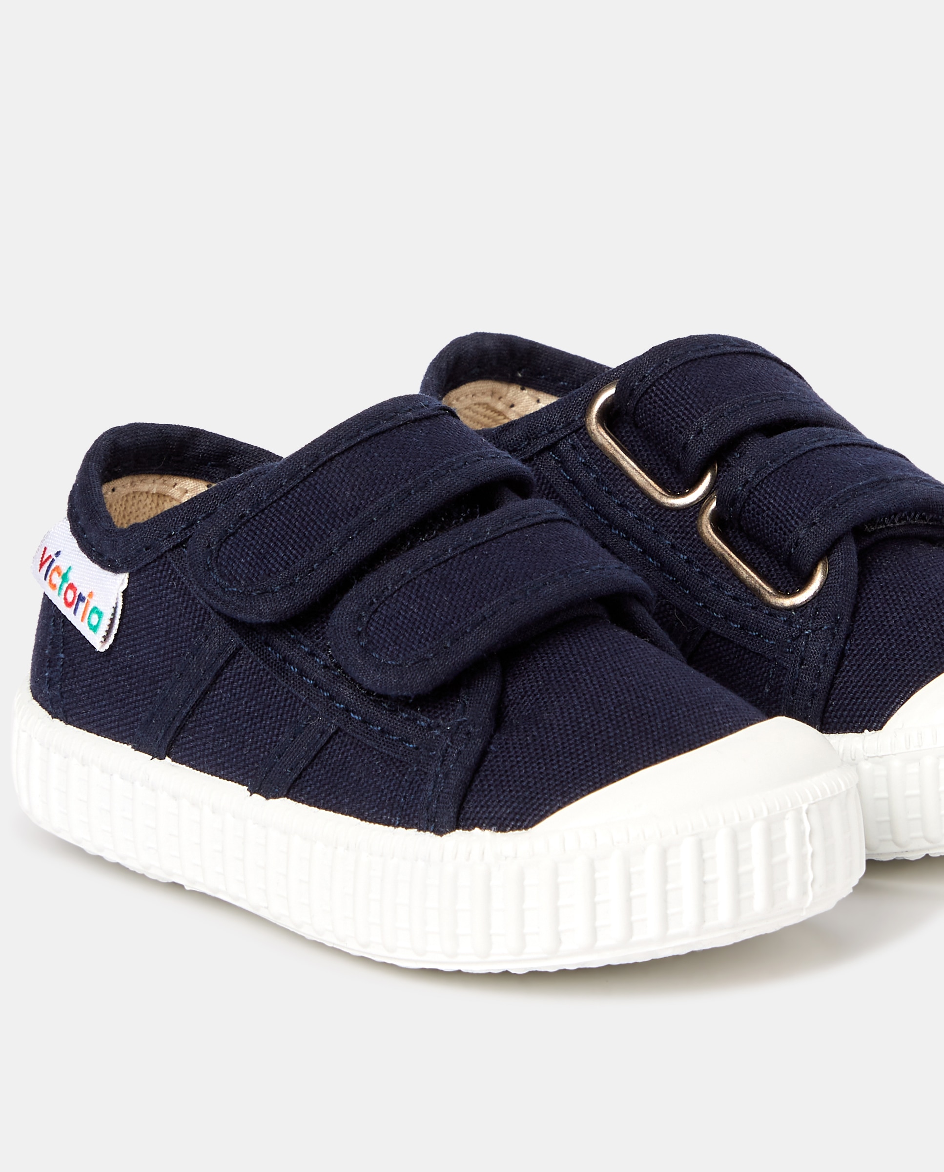 Zapatillas de niños tipo casco bajas en lona con cierre elástico - Victoria - Azul Azul marino-6