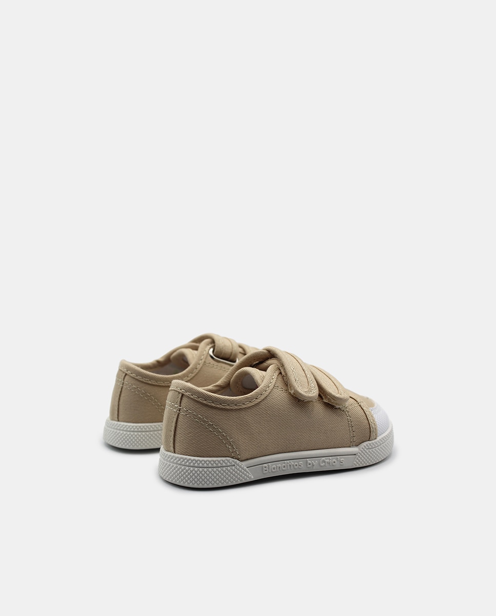 Sapatilhas Desportivas de Lona de Bebé Blanditos Natural-2