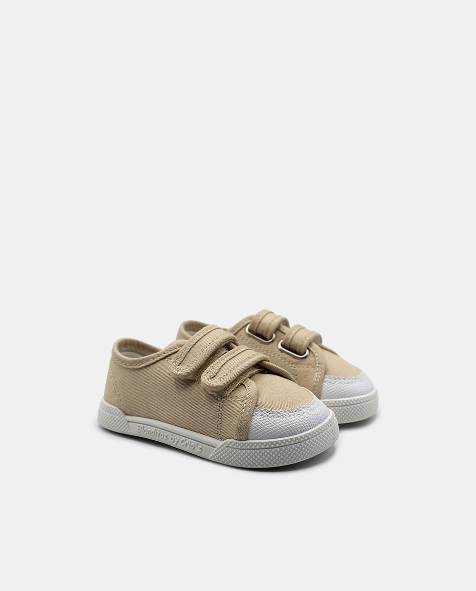 Sapatilhas Desportivas de Lona de Bebé Blanditos Natural-5