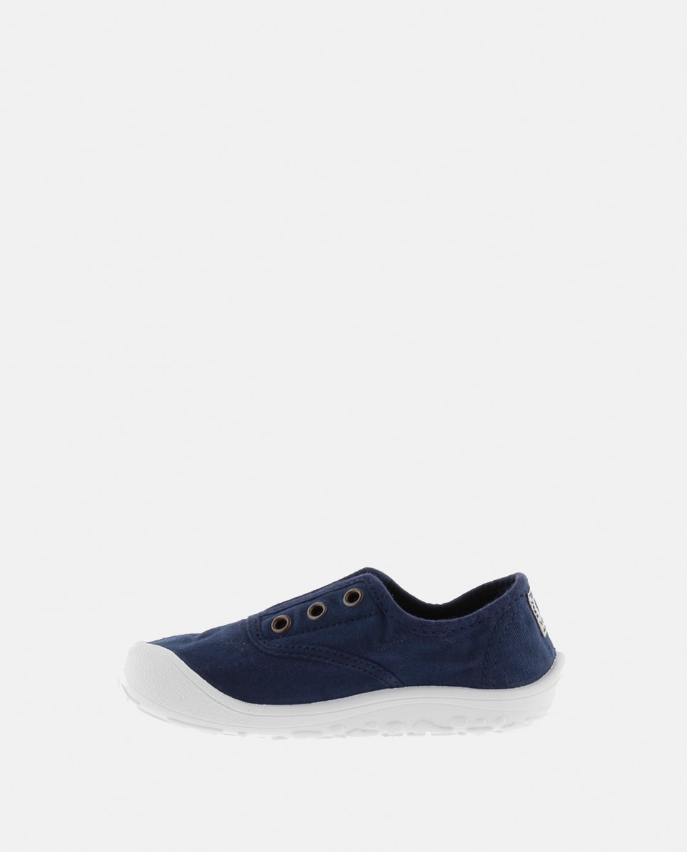 Sapatilhas de Lona de Criança Barefoot com Elástico Central Victoria Azul-cobalto-3