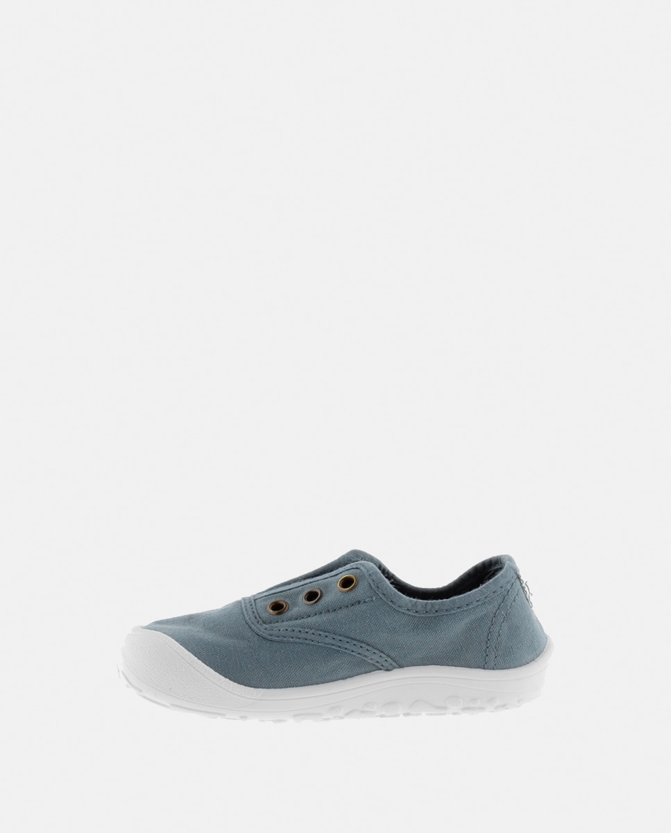 Sapatilhas de Lona de Criança Barefoot com Elástico Central Azul-3